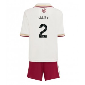 Fotbalové Dres Arsenal William Saliba #2 Dětské Třetí Oblečení 2025-26 Krátký Rukáv (+ trenýrky)